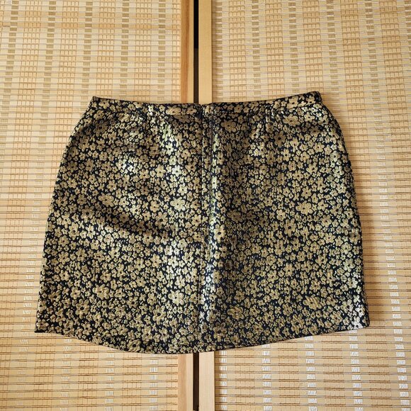 J.CREW Metallic Jacquard Mini Skirt - Picture 2 of 4